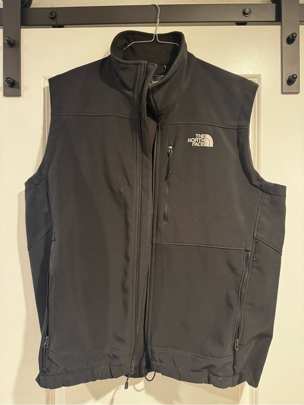 The North Face Men's Black Softshell Vest with Zip Pockets